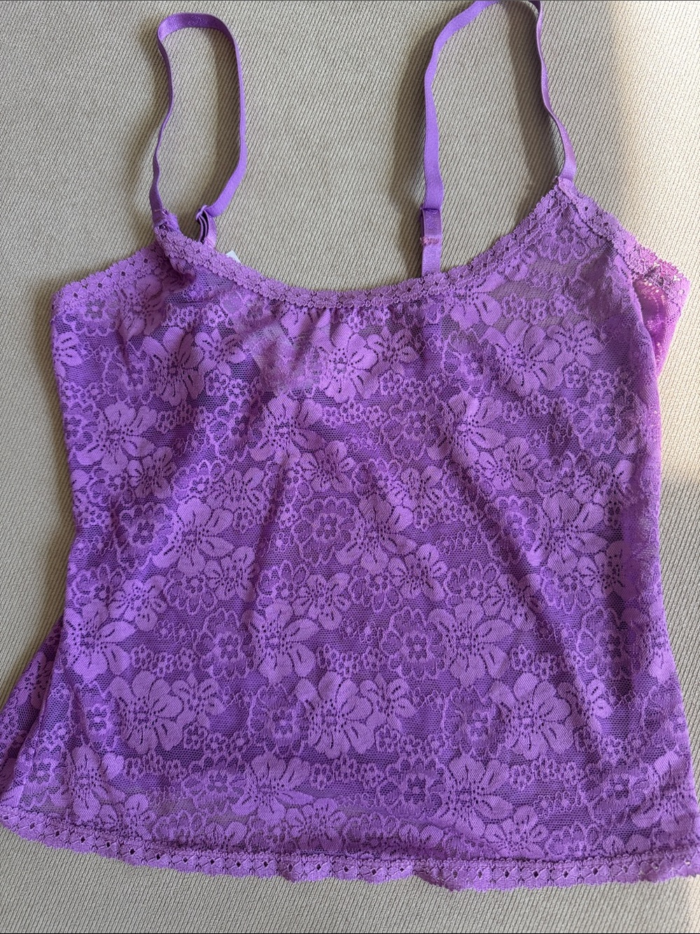 PINK Victoria's Secret Purple Lace Camisole